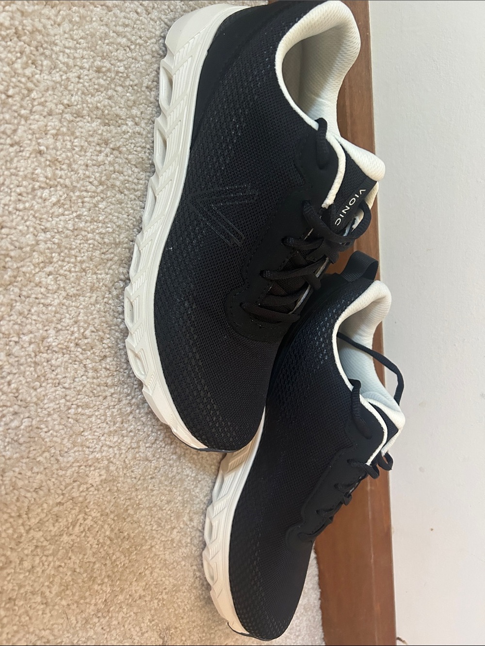 Vionic Men's Black and White Athletic Sneakers - Picture 2 of 6